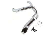 Load image into Gallery viewer, Chrome Wyatt Gatling 2 into 1 Exhaust Pipe Header Kit