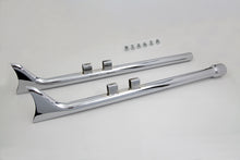 Load image into Gallery viewer, M8 36 inch Straight Fishtail Exhaust Extension Set Chrome