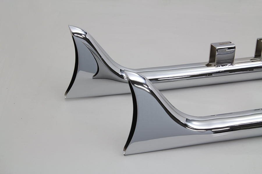 M8 36 inch Straight Fishtail Exhaust Extension Set Chrome