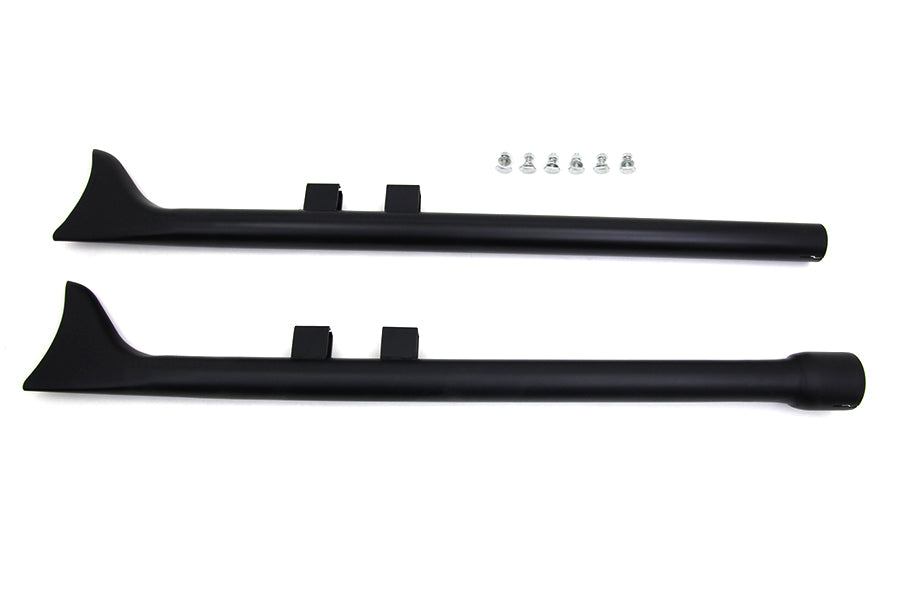 M8 36 inch Straight Fishtail Exhaust Extension Set Black