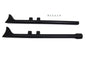 M8 36 inch Straight Fishtail Exhaust Extension Set Black