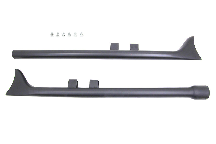M8 36 inch Straight Fishtail Exhaust Extension Set Black
