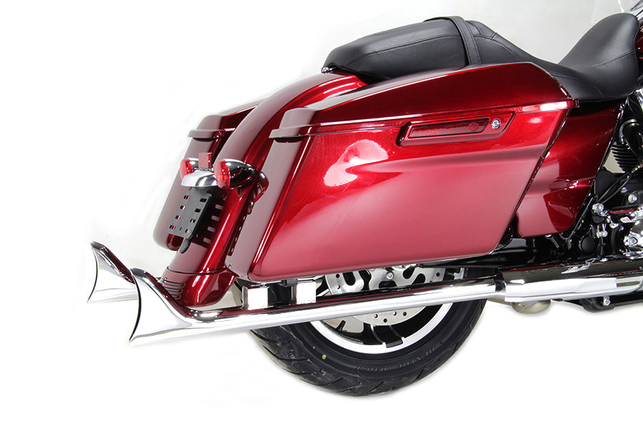 M8 33 inch Straight Fishtail Exhaust Extension Set Chrome