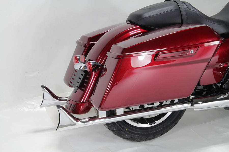 M8 33 inch Straight Fishtail Exhaust Extension Set Chrome
