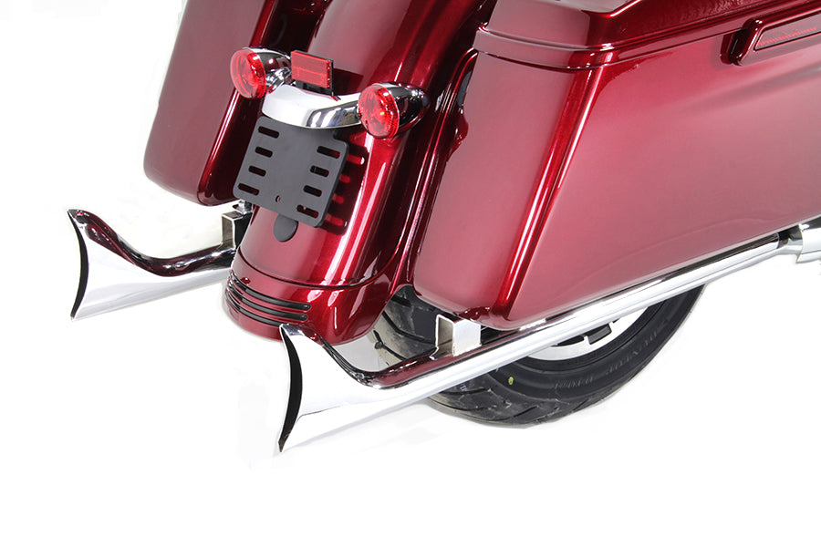 M8 33 inch Straight Fishtail Exhaust Extension Set Chrome