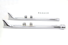 Load image into Gallery viewer, M8 36 inch Straight Fishtail Exhaust Extension Set Chrome