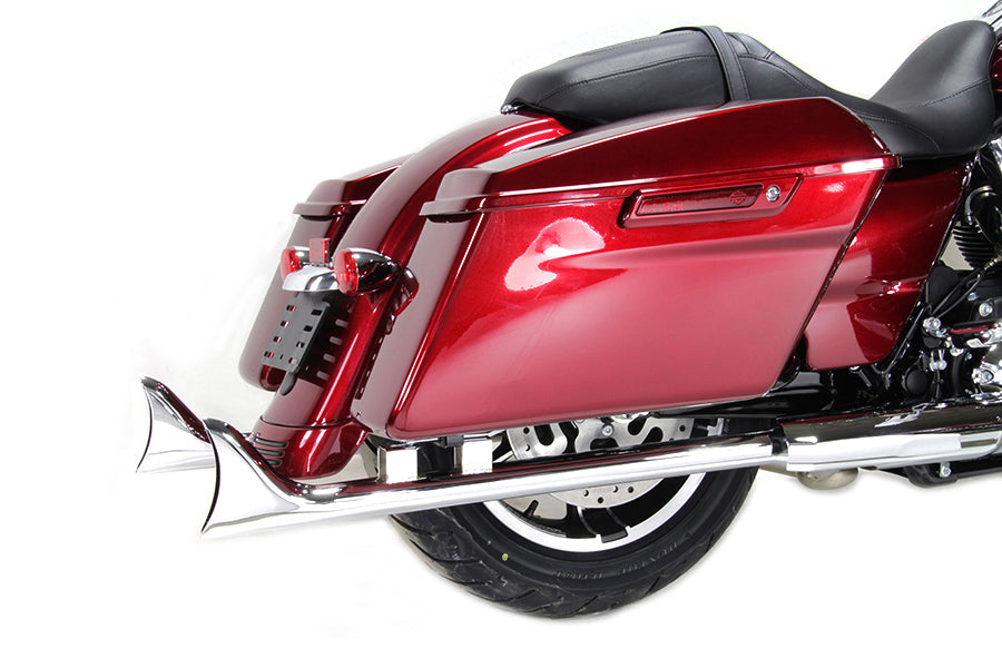 M8 33 inch Straight Fishtail Exhaust Extension Set Chrome