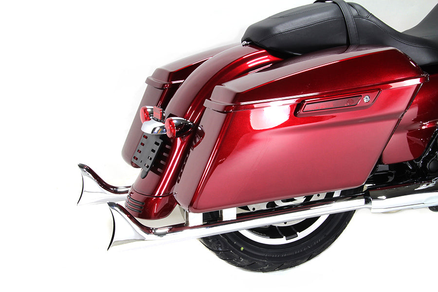 M8 33 inch Straight Fishtail Exhaust Extension Set Chrome