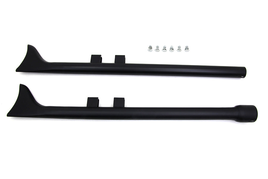 M8 36 inch Straight Fishtail Exhaust Extension Set Black