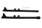 M8 36 inch Straight Fishtail Exhaust Extension Set Black