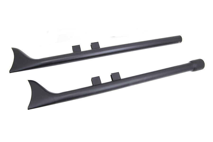 M8 36 inch Straight Fishtail Exhaust Extension Set Black