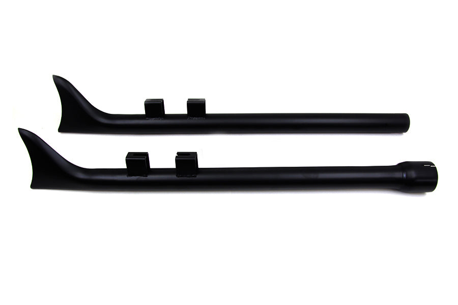 M8 33 inch Straight Fishtail Exhaust Extension Set Black