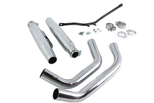 Load image into Gallery viewer, Tapered Muffler Exhaust Kit Chrome Dual Type