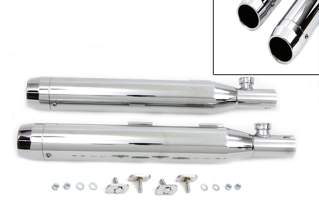Chrome Slip On Muffler Set With Chrome Tips