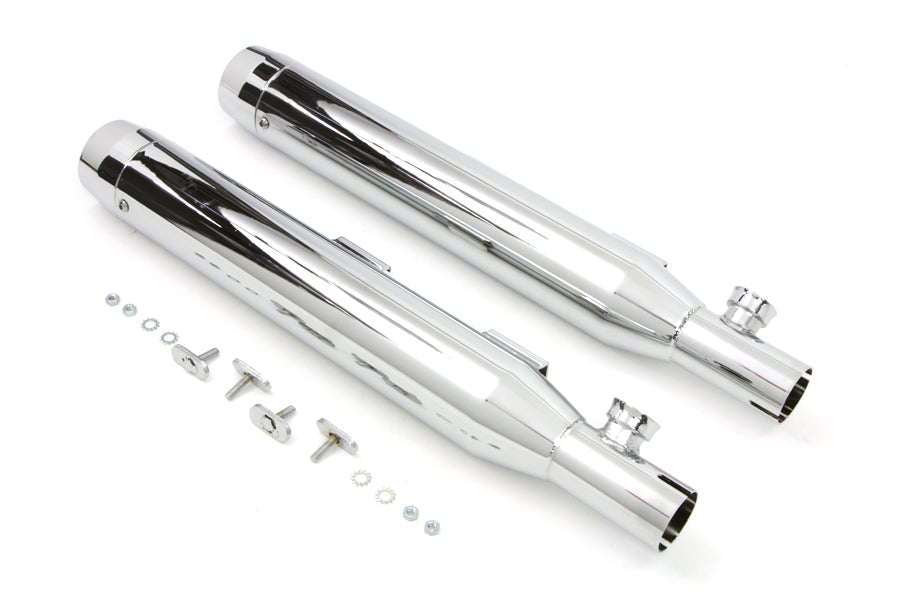 Chrome Slip On Muffler Set With Chrome Tips