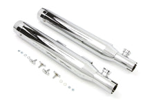 Load image into Gallery viewer, Chrome Slip On Muffler Set With Chrome Tips