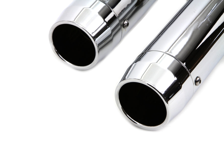 Chrome Slip On Muffler Set With Chrome Tips