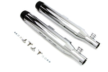 Load image into Gallery viewer, Chrome Slip On Muffler Set With Black Tips