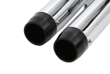 Load image into Gallery viewer, Chrome Slip On Muffler Set With Black Tips
