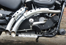 Load image into Gallery viewer, Chrome Drag Pipe Set With Heat Shields