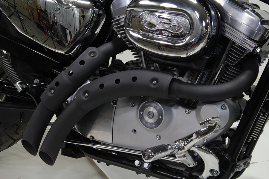 Black Drag Pipe Set With Heat Shields