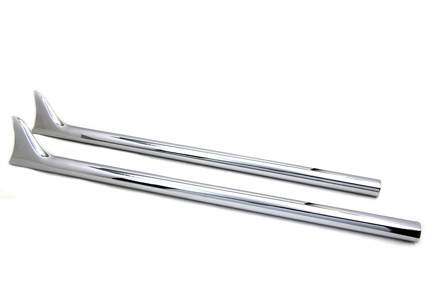 40 inch Straight Fishtail Exhaust Extension Set Chrome