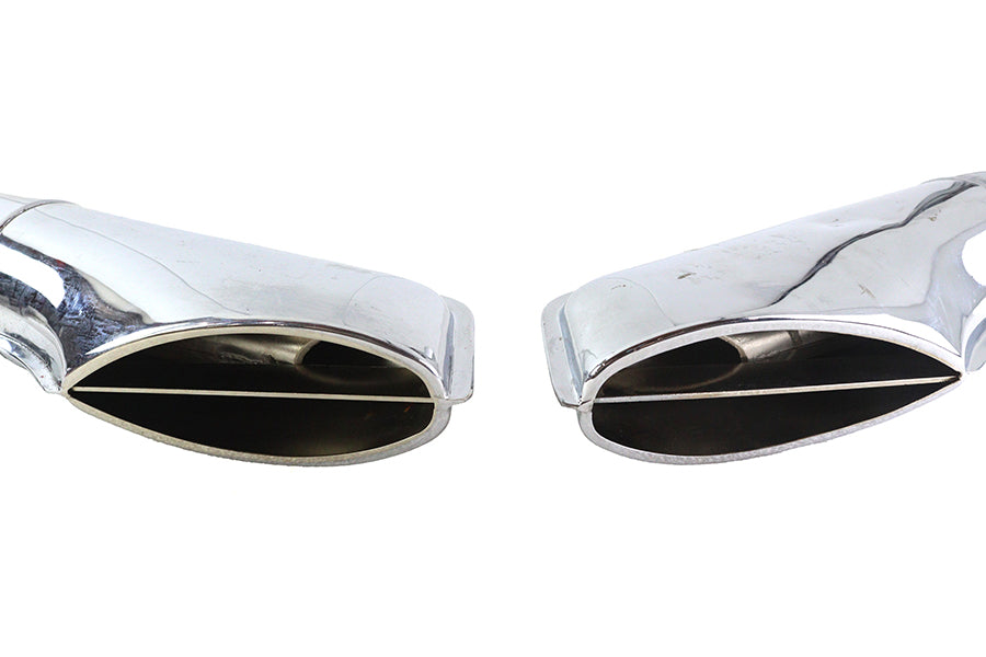 Turn Out Muffler Set Classic 1967 Style Chrome