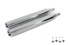 Load image into Gallery viewer, 4 inch Muffler Set with Chrome Long Type Tapered End Tips