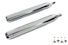 Load image into Gallery viewer, 4 inch Muffler Set with Chrome Long Type Tapered End Tips