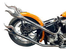 Load image into Gallery viewer, 31 inch Straight Flame Exhaust Pipe Extension Set Chrome