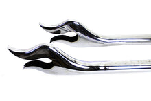 Load image into Gallery viewer, 31 inch Straight Flame Exhaust Pipe Extension Set Chrome