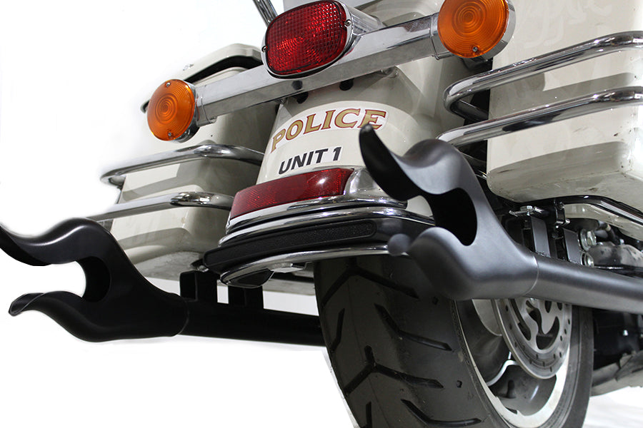 36 inch Straight Flame Exhaust Pipe Extension Set Black