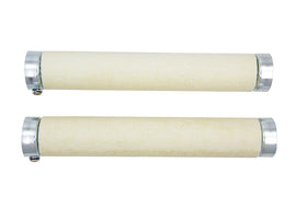 V-Twin 1-5/8 inch exhaust pipe baffle set for motorcycle exhaust systems, shown in the image with metal baffles.