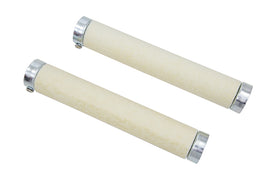 V-TWIN 1-5/8 inch exhaust pipe baffle set for motorcycle exhaust systems, shown with baffles and mounting hardware.