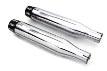 Load image into Gallery viewer, Chrome Tapered Revolver Tip Muffler Set