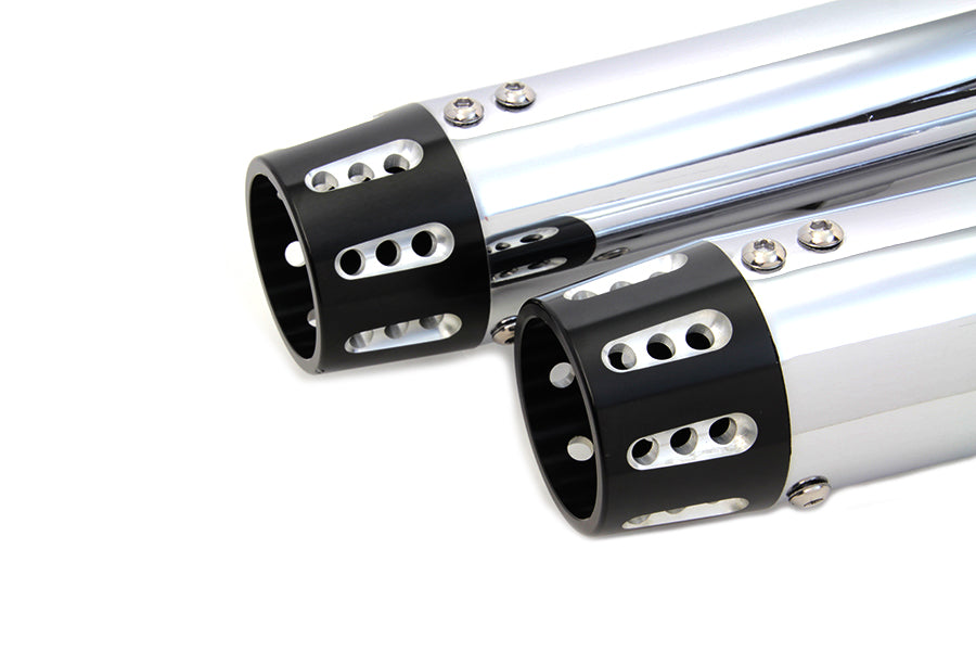 Chrome Tapered Revolver Tip Muffler Set