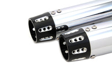Load image into Gallery viewer, Chrome Tapered Revolver Tip Muffler Set