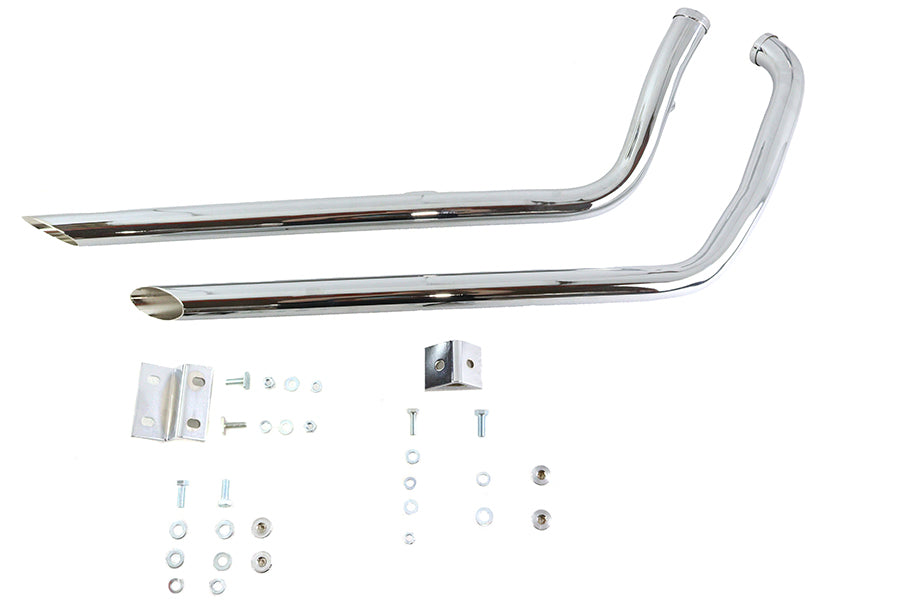 40 inch Shotgun Exhaust Drag Pipe Set Slash Cut Style