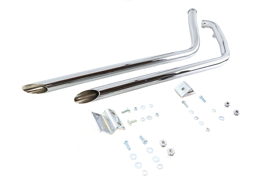 40 inch Shotgun Exhaust Drag Pipe Set Slash Cut Style