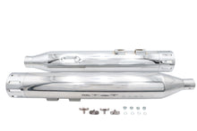Load image into Gallery viewer, Wyatt Gatling Muffler Set Chrome with Chrome Slot Tips