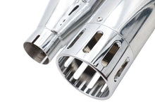 Load image into Gallery viewer, Wyatt Gatling Muffler Set Chrome with Chrome Slot Tips