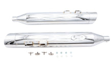 Load image into Gallery viewer, Wyatt Gatling Muffler Set Chrome with Chrome Slash Up Tips