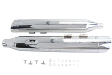 Load image into Gallery viewer, Wyatt Gatling Muffler Set Chrome with Chrome Slash Up Tips