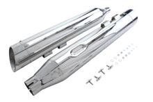 Load image into Gallery viewer, Wyatt Gatling Muffler Set Chrome with Chrome Slash Up Tips