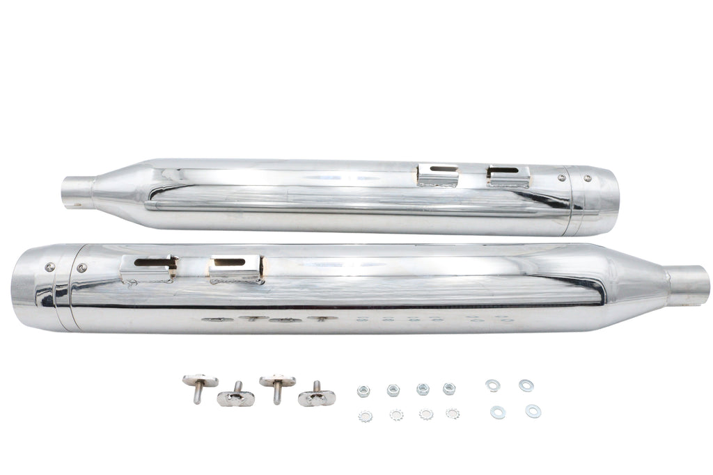Wyatt Gatling Muffler Set Chrome with Chrome Rocket Booster