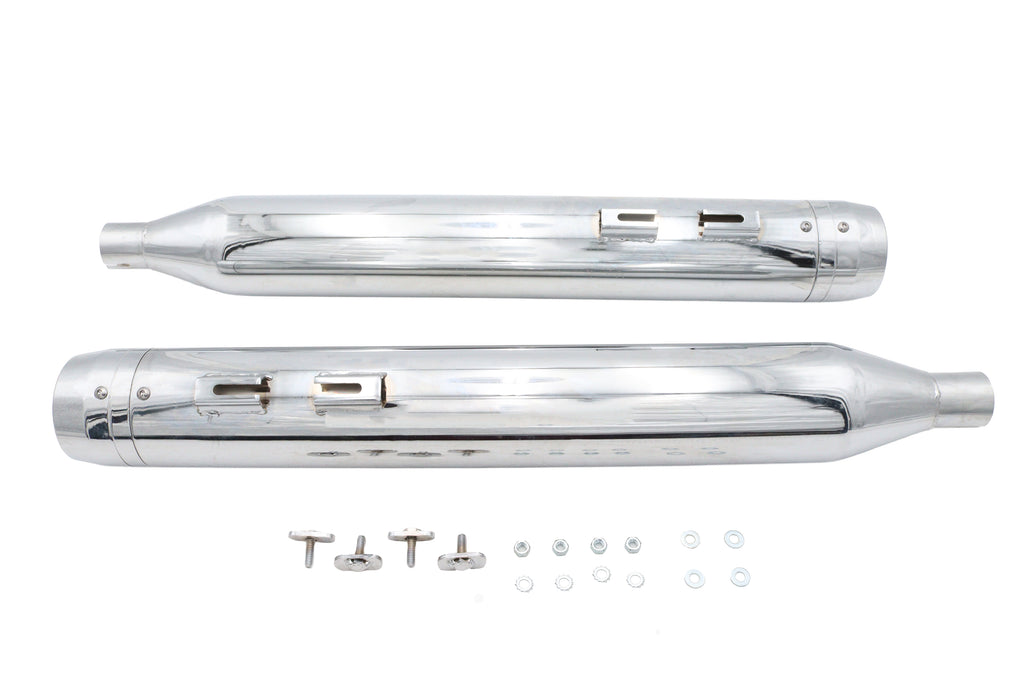 Wyatt Gatling Muffler Set Chrome with Chrome Rocket Booster