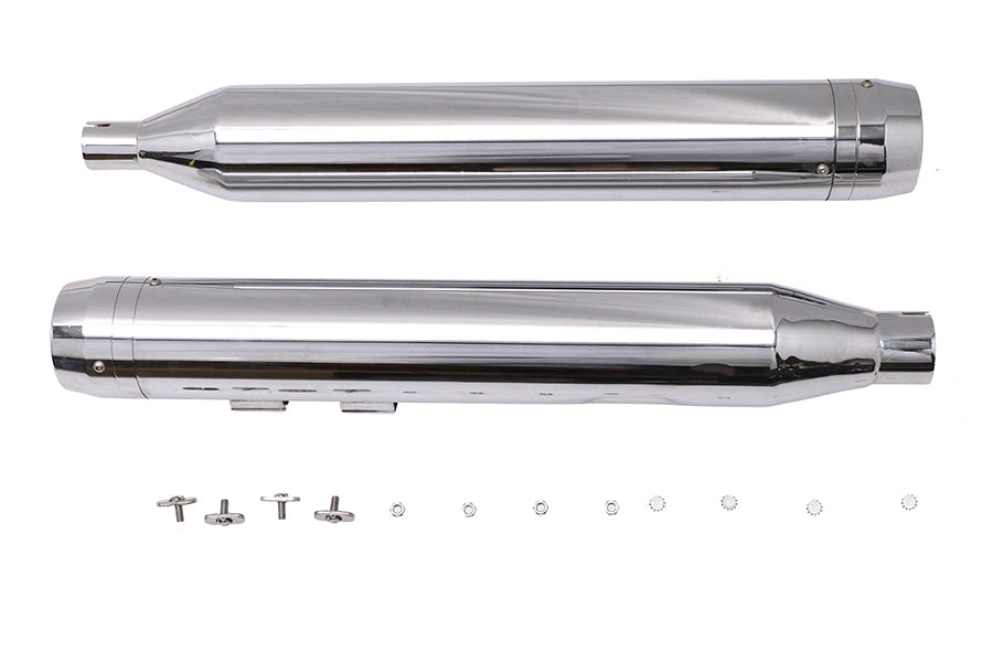 Wyatt Gatling Muffler Set Chrome with Chrome Rocket Booster