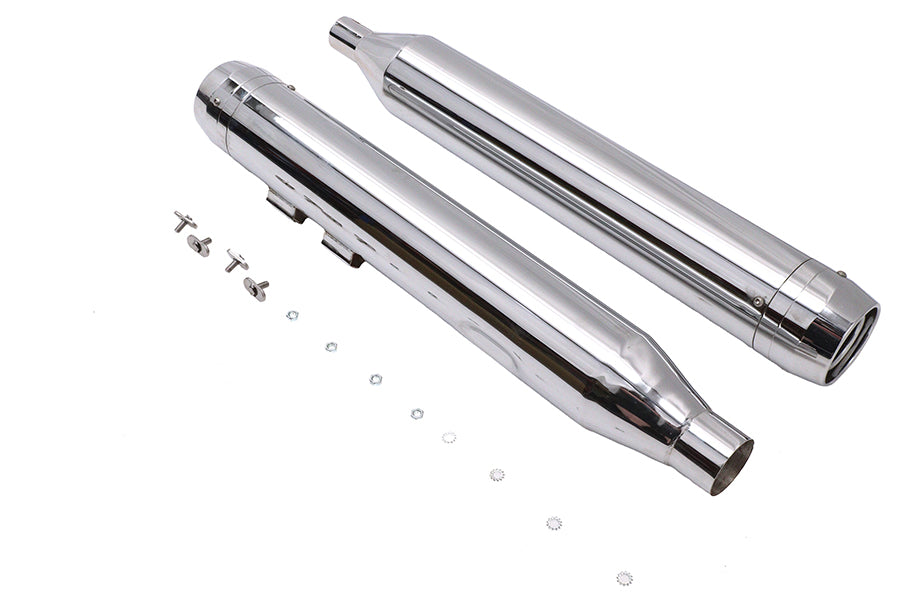 Wyatt Gatling Muffler Set Chrome with Chrome Rocket Booster