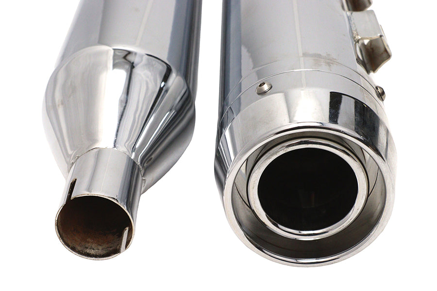 Wyatt Gatling Muffler Set Chrome with Chrome Rocket Booster