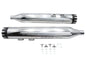 Wyatt Gatling Muffler Set Chrome With Black Revolver Tips